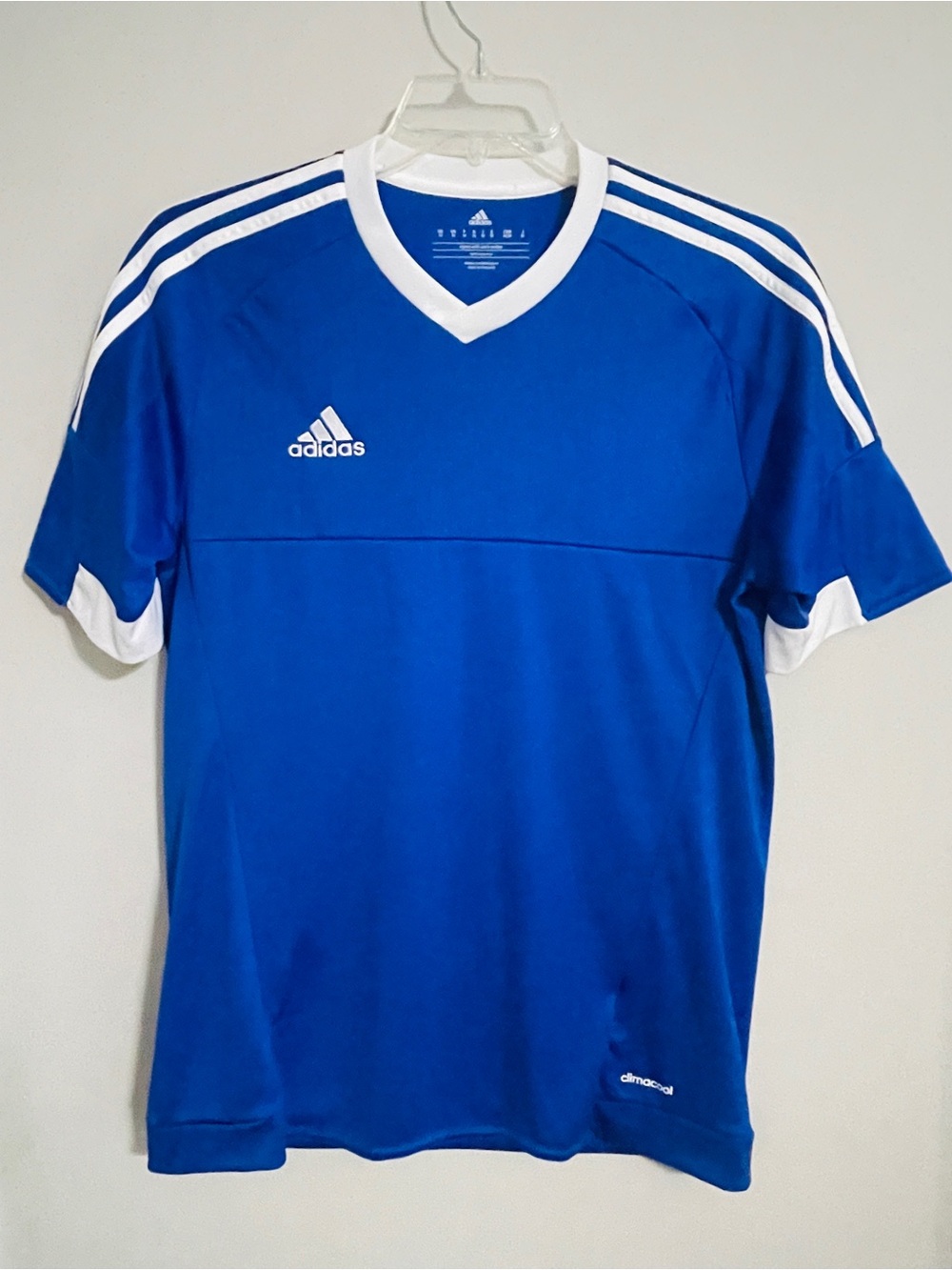 Adidas Soccer Jersey Shirt Sz M Climacool Royal Blue football Athletic Training